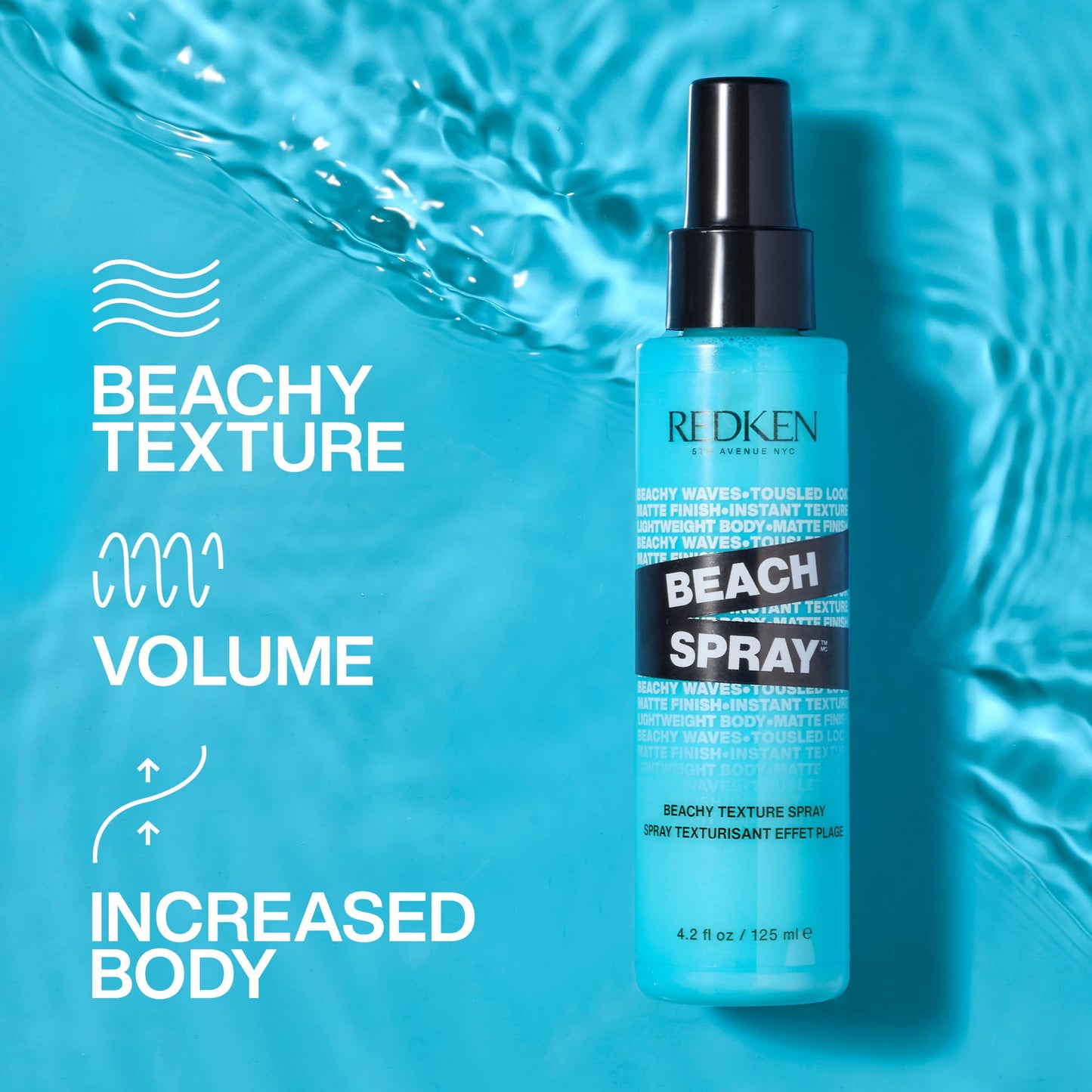 Redken Beach Spray Texturizing Hairspray - Sea-Salt-Free Spray, Adds Instant Texture and Volume, For Beachy Waves and Curls Beauty & Personal Care Redken