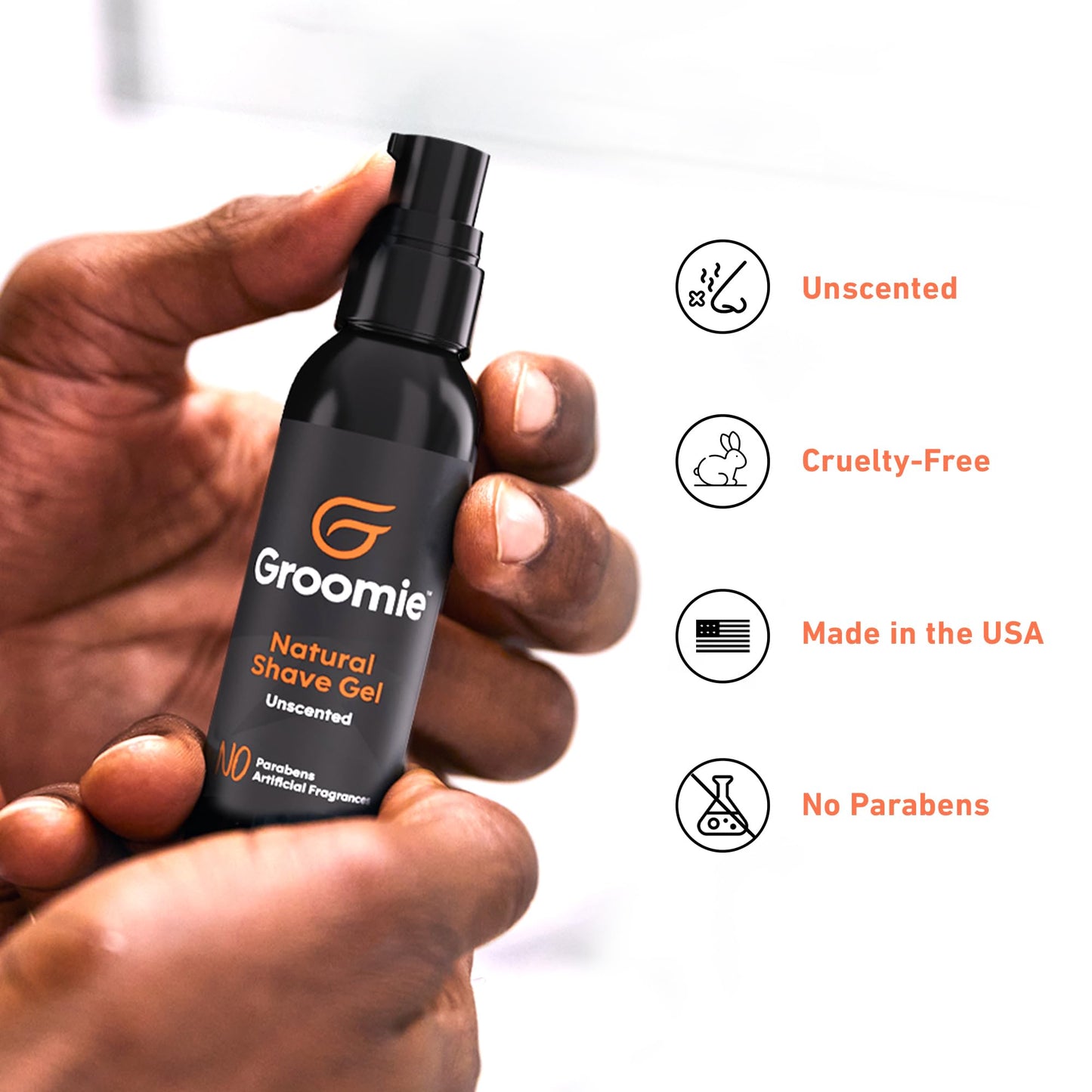 Groomie Natural Shave Gel - Aftershave Gel for Delicate Skin, Unscented Elegance for Silky-smooth Outcomes. For All Genders, Hydrate, Elevate Your Beauty and Personal Care Groomie