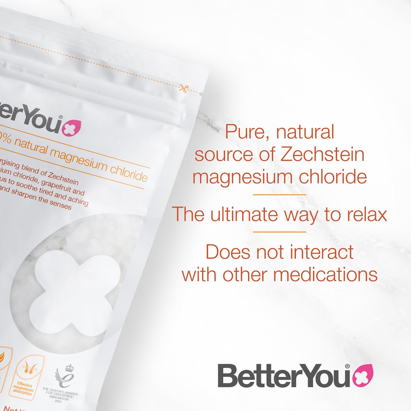 BetterYou Magnesium Revive Bath Flakes - Bath Salts with Magnesium - Energizing Grapefruit and Eucalyptus - Muscle Soothing and Skin Health - 1.6 lb Beauty and Personal Care BetterYou