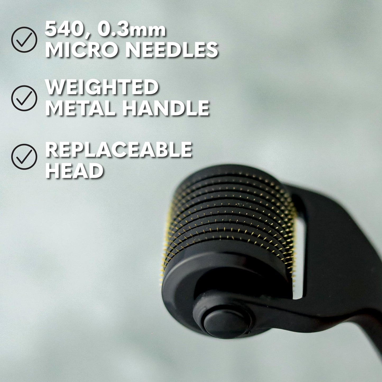 Beard Club Premium Derma Roller & Beard Growth Oil - Microneedling Roller with 540 Titanium Microneedles for Face, Body and Scalp - Beard Roller Beauty and Personal Care The Beard Club