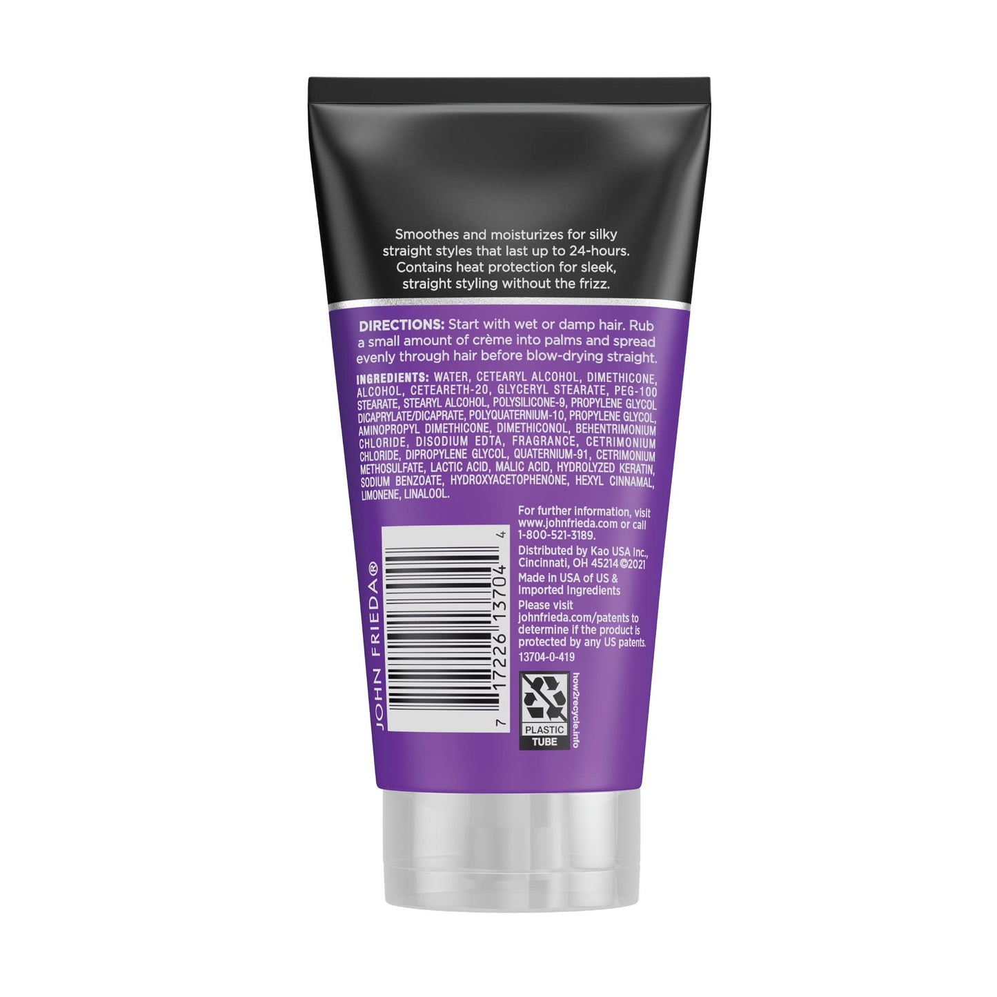 John Frieda Frizz Ease Straight Fixation Styling Crème, Straightens Frizzy Hair with Milk Protein & Almond Oil, Sleek & Frizz-Free, with ThermaGuard Beauty & Personal Care John Frieda