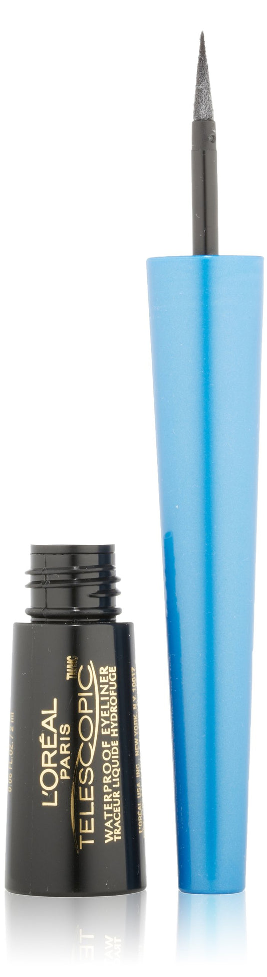 L'Oréal Paris Telescopic Precision Liquid Waterproof Eyeliner, Black, 0.06 fl. oz. (Packaging May Vary)