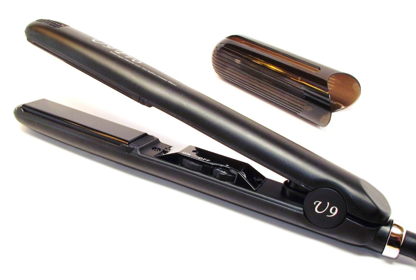 U9 Professional 1 Inch 450F Adjustable Temperature Ionic Tourmaline Ceramic Plate Dual Voltage Super Smooth Round Barrel Hair Straightener Flat Iron Beauty & Personal Care U9