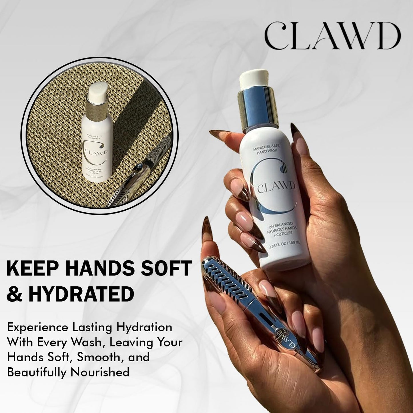 CLAWD Hand Soap for Women, Gentle Manicure-Safe Hand Wash, 100ml Beauty & Personal Care CLAWD
