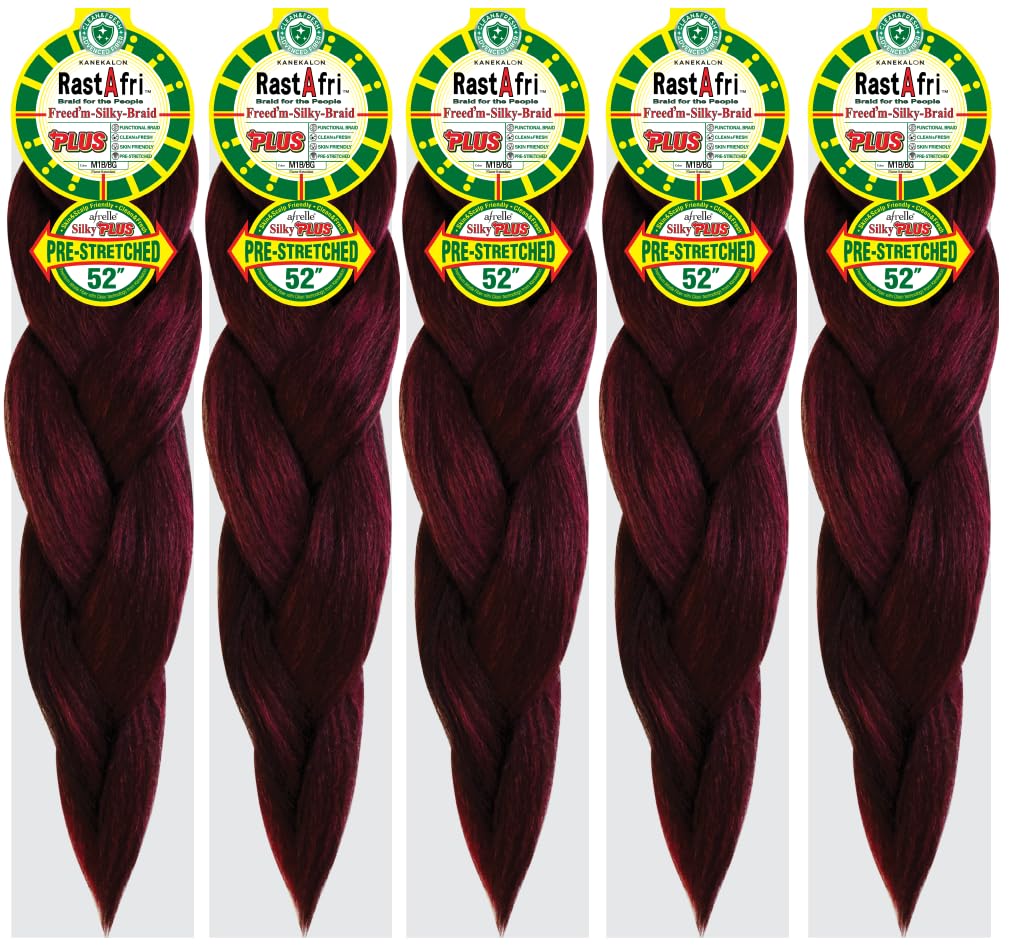 RastAfri Freed'm Silky Braid 24 Inch Pre-Stretched Braiding Hair | 100% Afrelle Modacrylic Fiber from Kanekalon | Soft Lightweight Hair for Box Braids