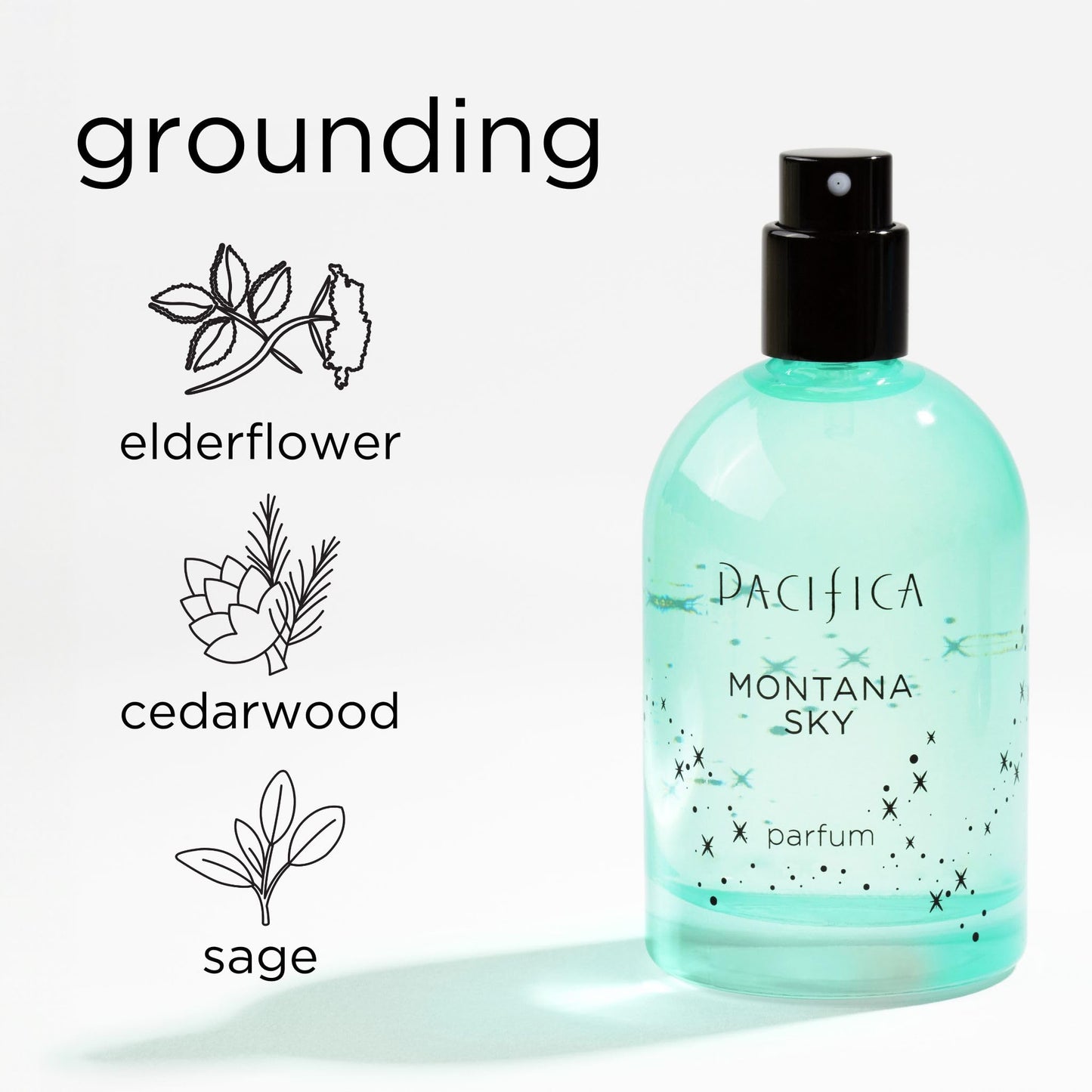 Pacifica Montana Sky Spray Perfume - Clean Vegan Fragrance for Women with Cedarwood & Sage - Grounding Earthy Woodsy Scent w/Cedarwood, Black Pepper Beauty & Personal Care Pacifica