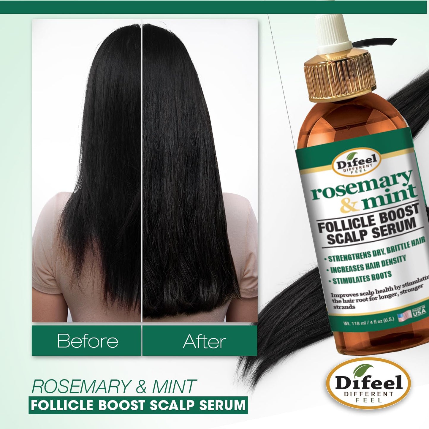 Difeel Rosemary & Mint Follicle Boost Scalp Serum 4 oz. Beauty & Personal Care Difeel