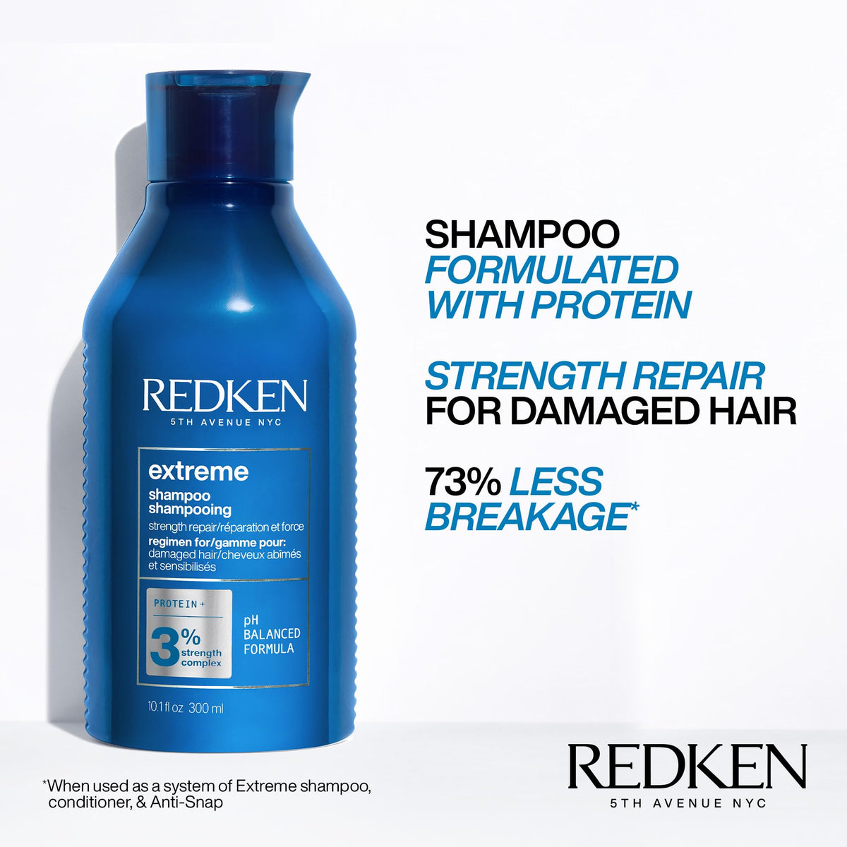 Redken Extreme Shampoo - For Damaged Hair, 10.1 Fl Oz
