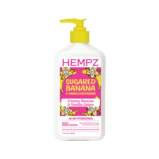 Hempz Sugared Banana & Vanilla Blossom Body & Hand Lotion, Ultra Hydrating Moisturizer for Men and Women, 17 oz Beauty & Personal Care Hempz
