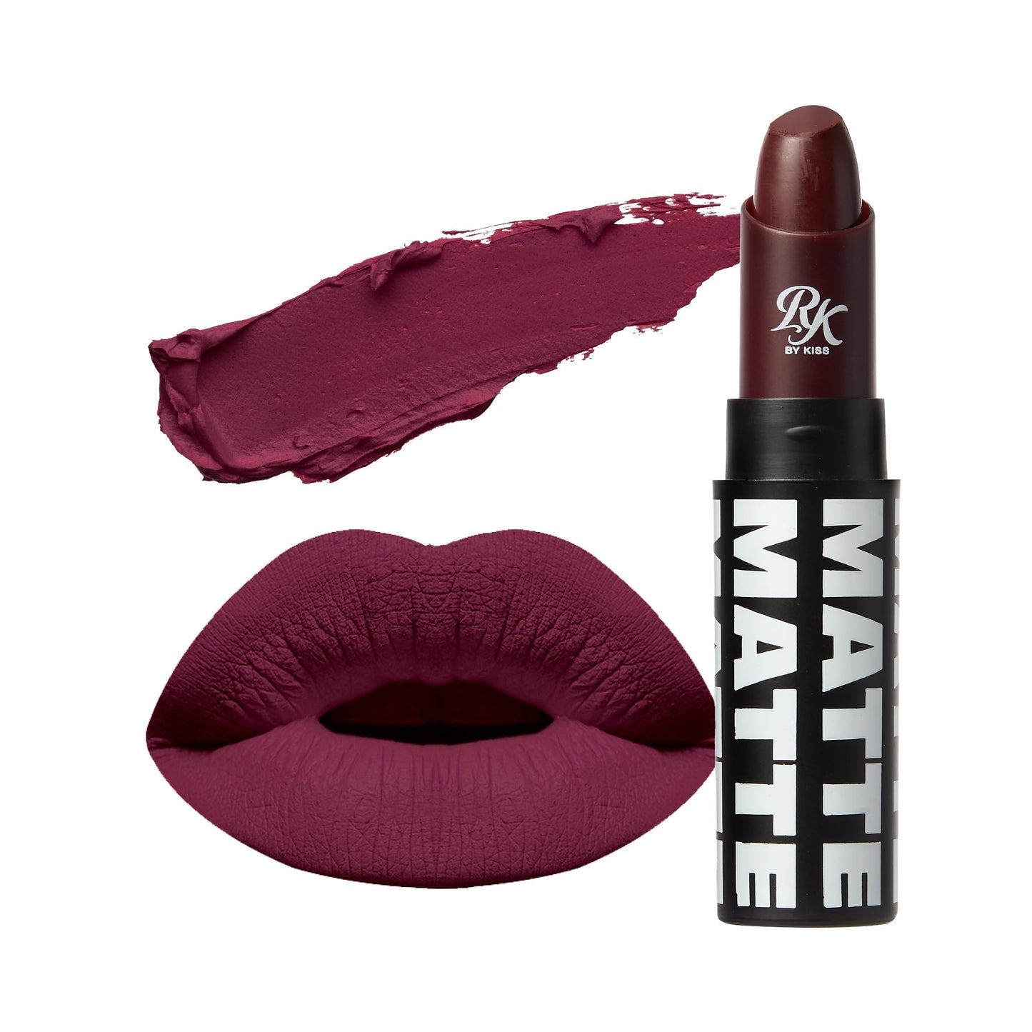 Ruby Kisses Lipstick, Matte Finish, Long-Lasting, Highly Pigmented, Smooth Apply, Full Coverage Lip Color Makeup (Berry Bossy) Beauty & Personal Care Ruby Kisses