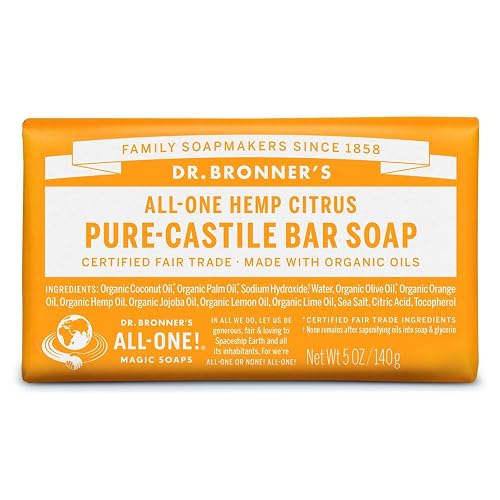 Dr. Bronner Organic Orange Citrus Scent Pure-Castile Bar Soap 5 oz. 1 pk Beauty & Personal Care Dr. Bronner's