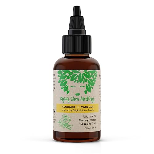 Multiuse Avocado + Vanilla Oil Medley for Face, Body & Hair - Natural Avocado Oil, Shea Nut Oil, Vanilla Essential Oil, & Vitamin E - Seals in Beauty & Personal Care Kyra's Shea Medleys