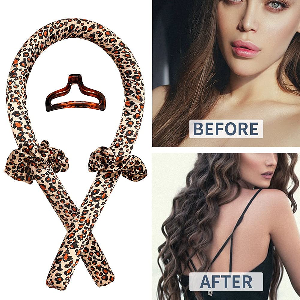 BATOUDE Heatless Curling Rod Headband No Heat Silk Ribbon Curling Rod Hair Roller Curls with Hair Claw Clip Lazy Natural Soft Wave DIY Hair Rollers Beauty & Personal Care BATOUDE