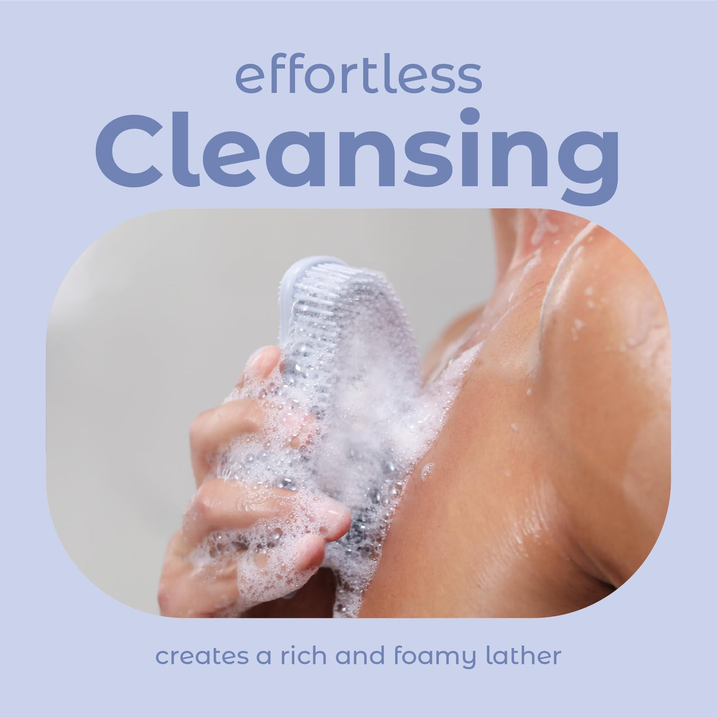 MainBasics Silicone Body Scrubber Dual-Sided Shower Loofah and Scalp Scrubber (Frosted Sky, Scalp) Beauty & Personal Care MainBasics