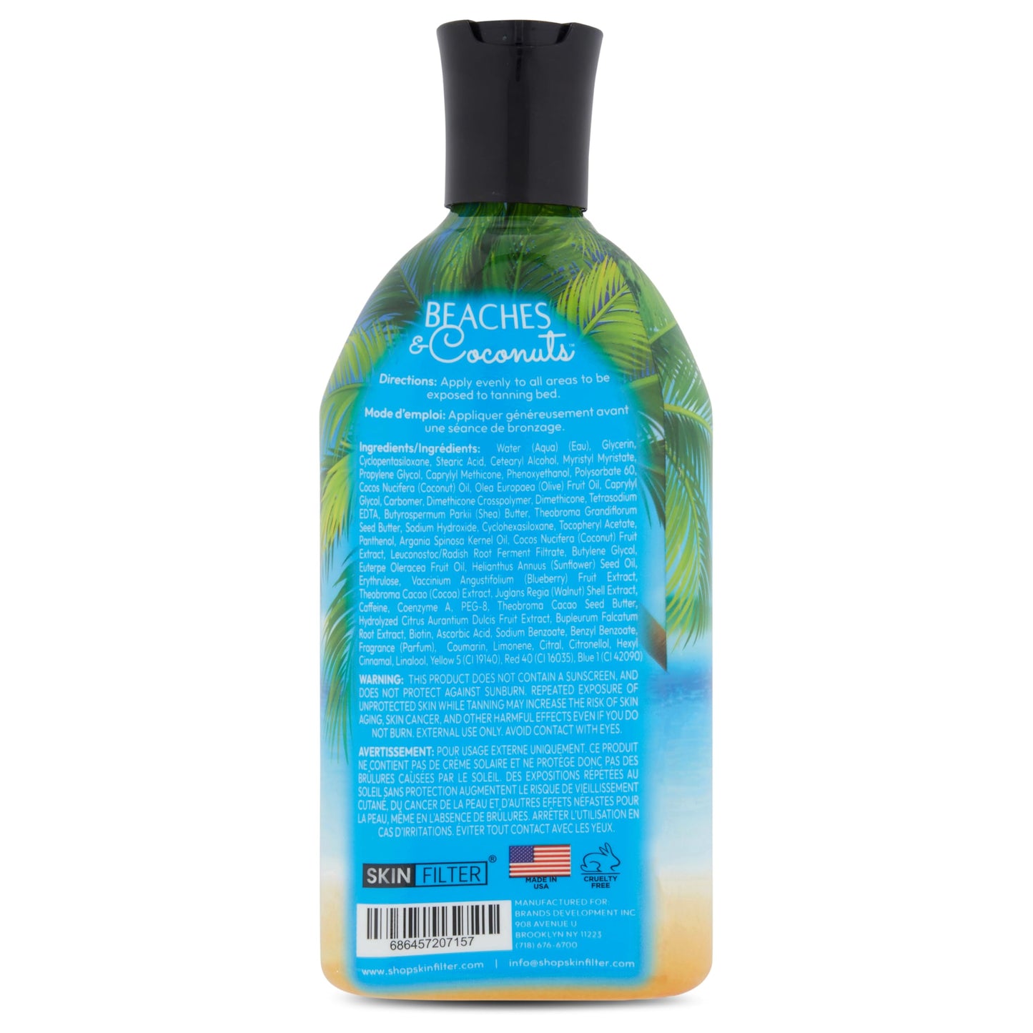 Skin Filter Beaches and Coconuts Tanning Lotion 10,000X Tanning with Anti-Orange Technology and Tattoo Protection Nourishing Ingredients Beauty & Personal Care SKIN FILTER