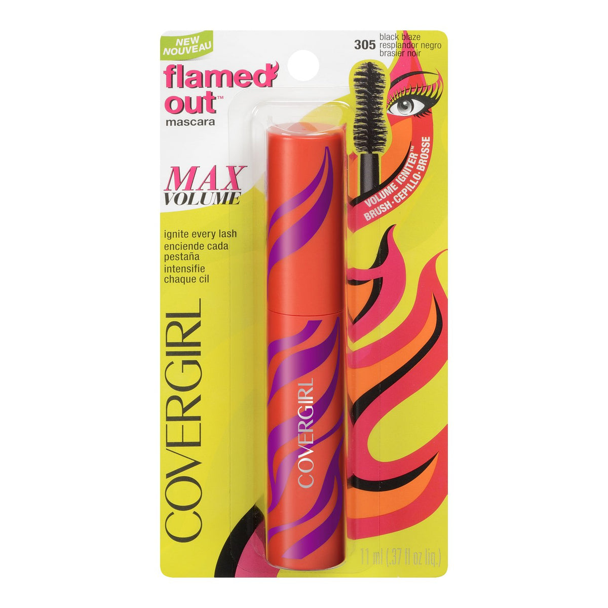 COVERGIRL Flamed Out Mascara Black Blaze 305, .37 oz, Old Version (packaging may vary)