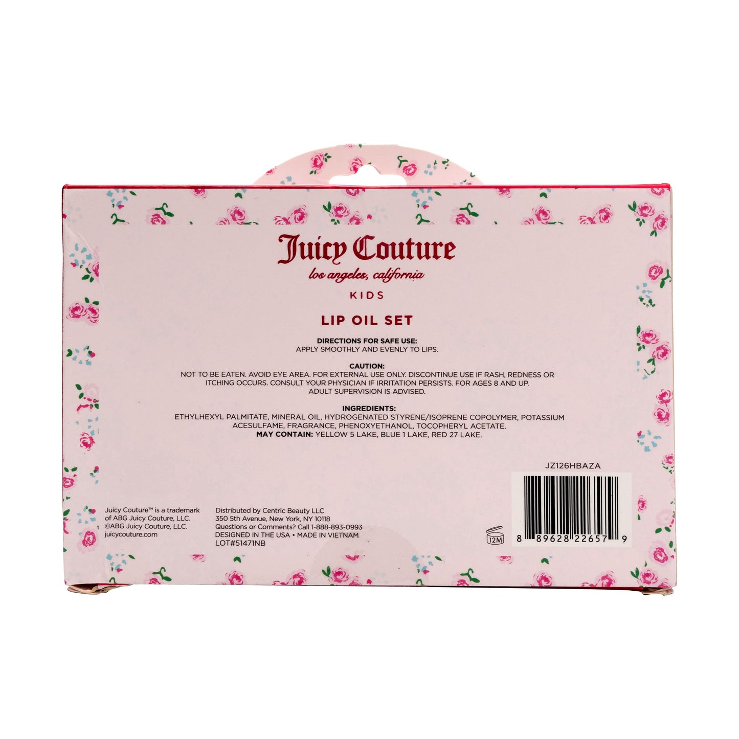 Juicy Couture Kids Hydrating Lip Oil Set, 6 Pack Floral Tubes, Tinted Lip Oil Gift Set for Girls and Tweens Beauty & Personal Care Juicy Couture