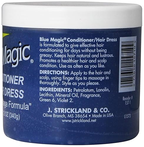Blue Magic Conditioner Hair Dress, The Original, 12-Ounce Jar Beauty & Personal Care Blue Magic