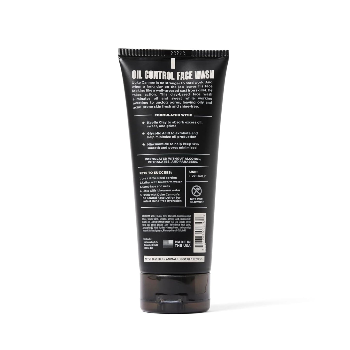 Duke Cannon Oil Control Face Wash Coil Miner, Fragrance free - 6 ounce Beauty & Personal Care Duke Cannon Supply Co.