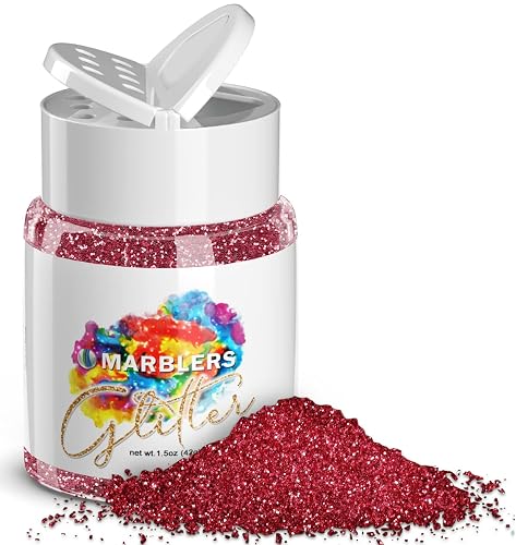 MARBLERS Twinkle Glitter [Crimson Pink] 1.5oz (42g) | Fine | Non-Toxic, Vegan, Cruelty-Free | Face, Body, Eyeshadow, Hair, Festival, Party Makeup | Beauty & Personal Care MARBLERS
