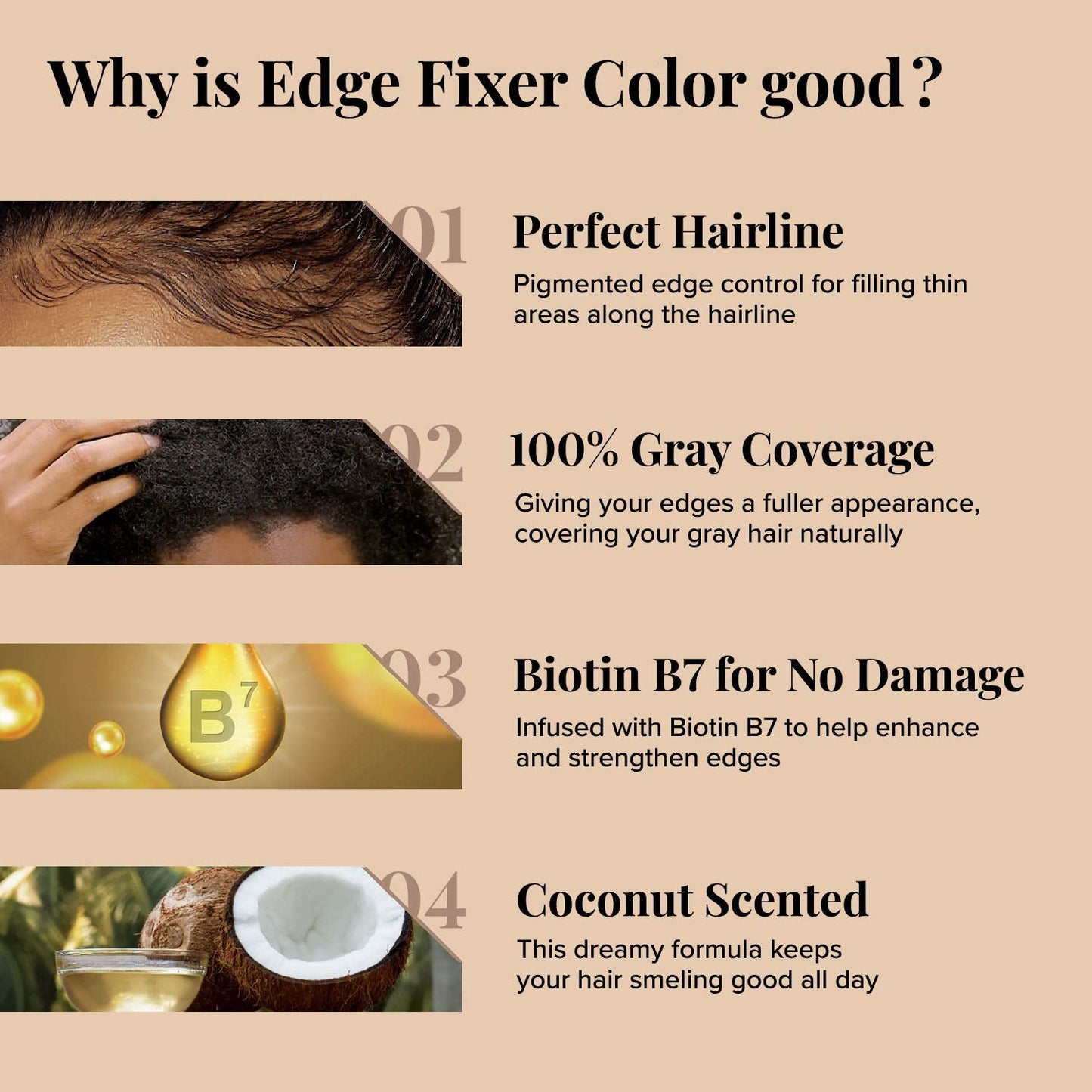 Red by Kiss Edge Fixer Color 24 HR Max Hold & 100% Gray Coverage 30mL (1.01 US fl.oz) Natural Black Perfect for Missing Edges Beauty & Personal Care Red by Kiss