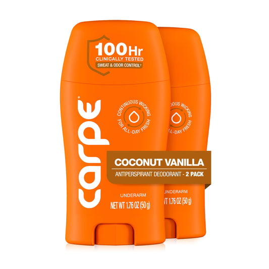 Carpe Underarm Antiperspirant - Coconut Vanilla Deodorant for Women - 100 Hour Sweat & Odor Control - Deodorant for Sweating - Clinical Strength Beauty and Personal Care Carpe