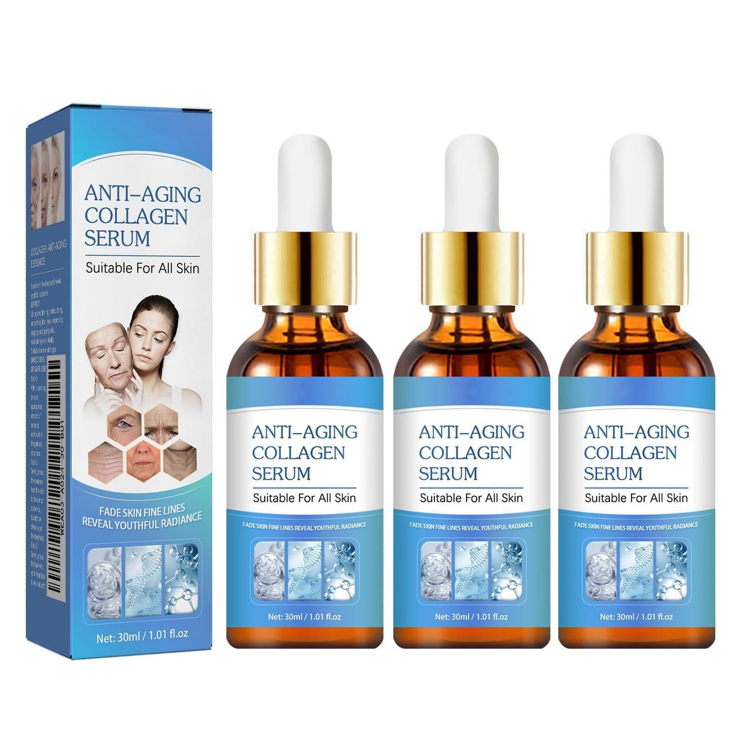 Face Serum: Stock Solution Facial Serum - Instant Face Lift & Anti?Aging Serum to Reduce Fine Lines and Wrinkles (3pcs) Beauty & Personal Care WIKICRYSTAL