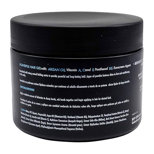 Rev320 Hair Gel for Men - Alcohol-Free, Strong Hold Styling Gel - Natural Extracts for Long-Lasting Hold and Shine, Slick Back Hair Gel Beauty & Personal Care Gelactica