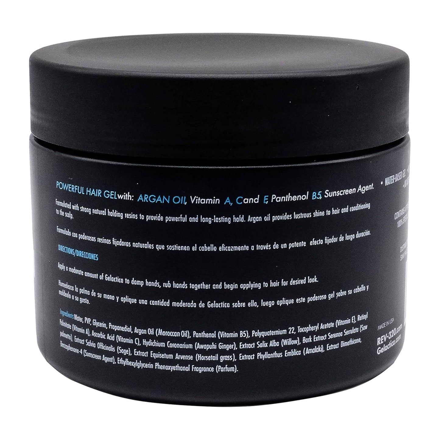 Rev320 Hair Gel for Men - Alcohol-Free, Strong Hold Styling Gel - Natural Extracts for Long-Lasting Hold and Shine, Slick Back Hair Gel Beauty & Personal Care Gelactica