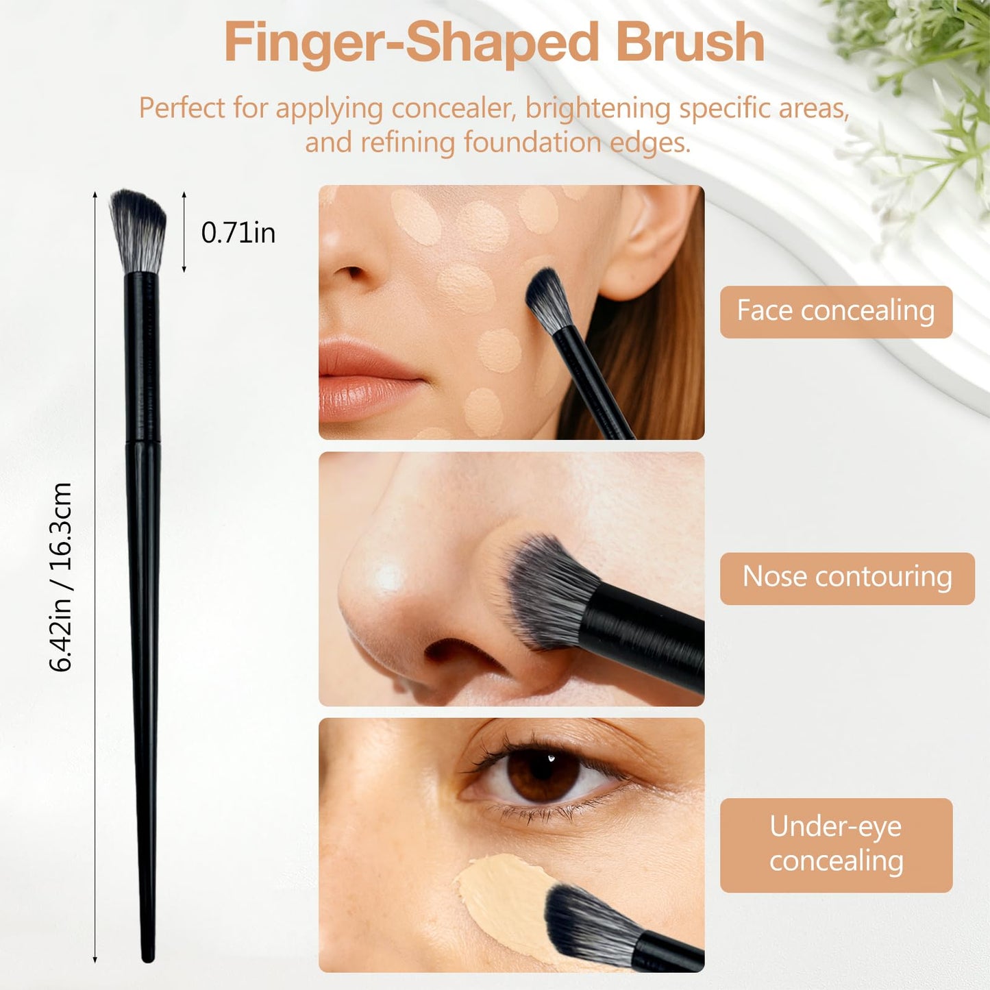 Fluffy Eye Brush - Multi-Purpose Eyeshadow & Concealer Brush for Soft-Focus Finish, Vegan & Cruelty-Free Synthetic Bristles Beauty & Personal Care Brvlsoc