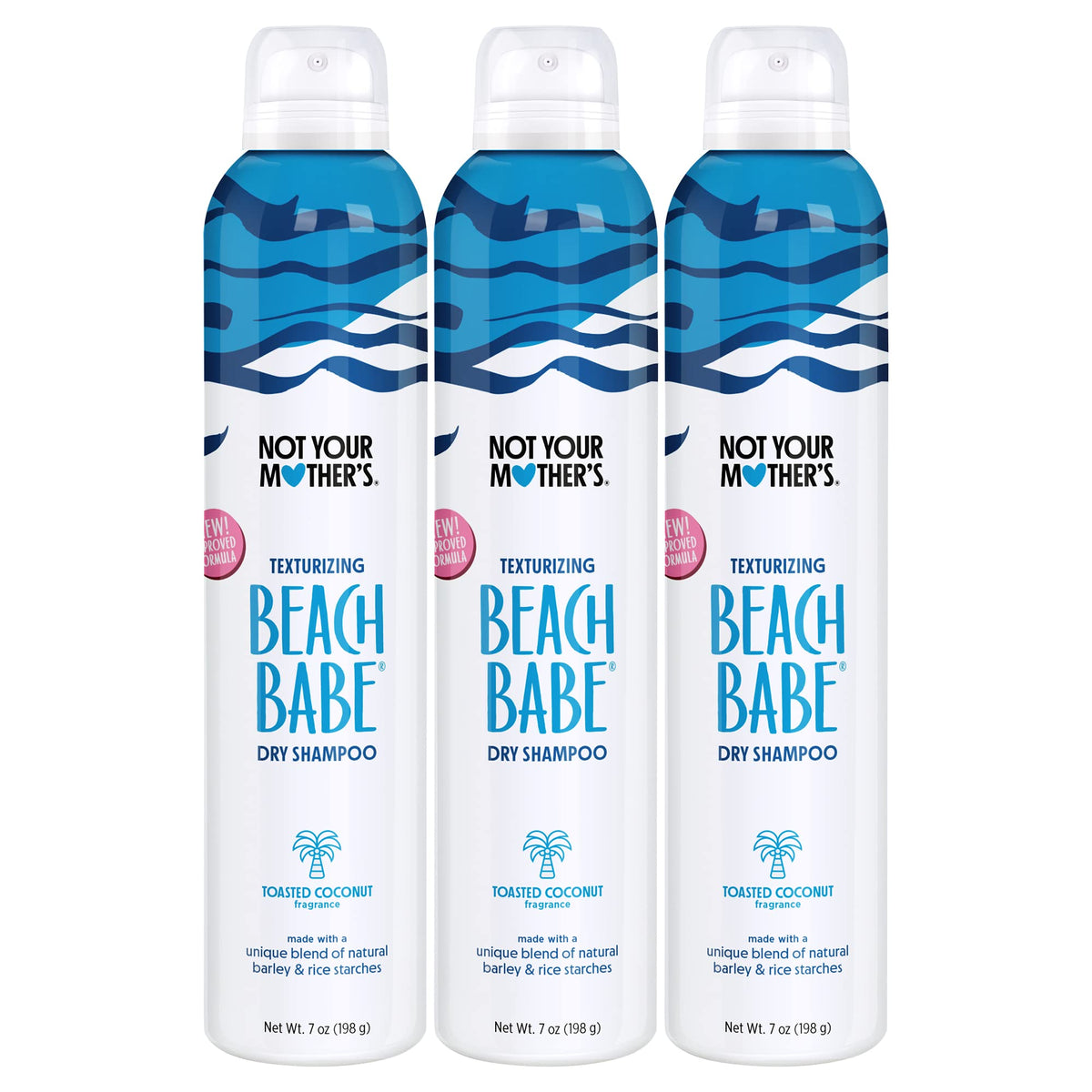 Not Your Mother's Beach Babe Dry Shampoo (3-Pack) - 7 oz Dry Shampoo - Instantly Absorbs Oil - Hair Essentials for All Hair Types