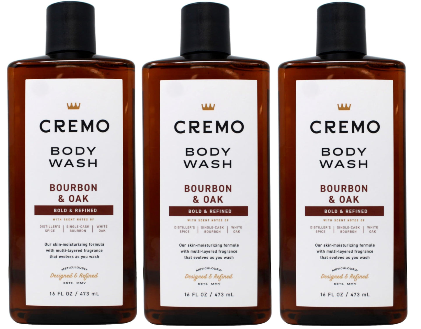 Cremo Body Wash, Bourbon & Oak, 16 Ounce (Pack of 3) Beauty & Personal Care Cremo