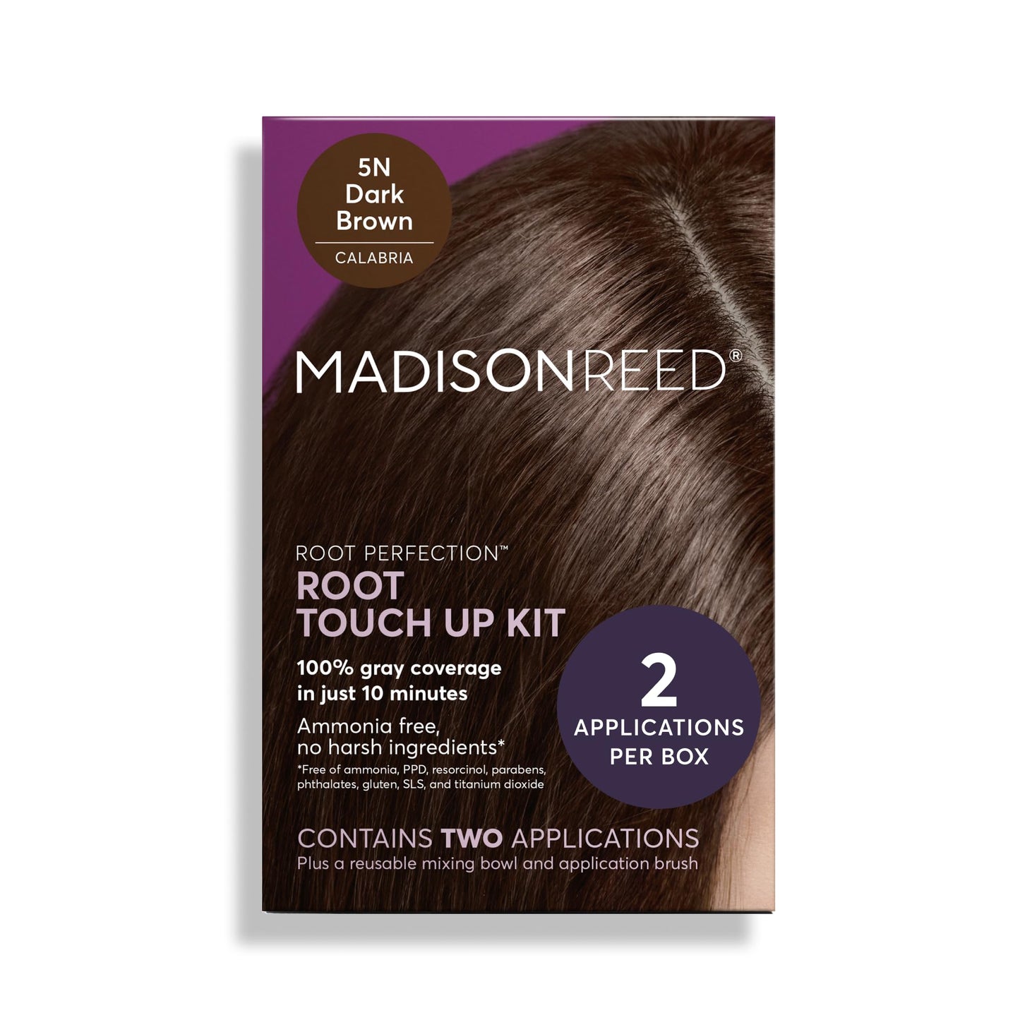 Madison Reed Root Perfection Root Touch Up Kit - 5N Calabria Dark Brown, 2 Permanent Applications, 100% Gray Coverage in 10 Min | PPD-Free Beauty & Personal Care Madison Reed