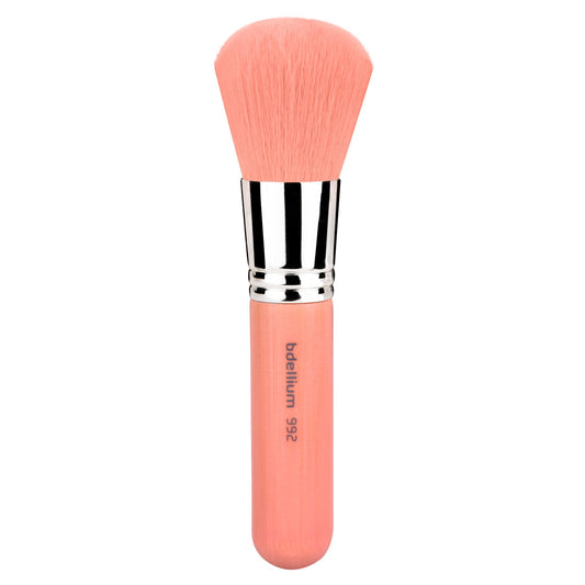 Bdellium Tools Professional Makeup Brush - Pink Bambu Series 992 Bronzer - With Soft Synthetic Fibers, For Uniform Coverage Across the Whole Face