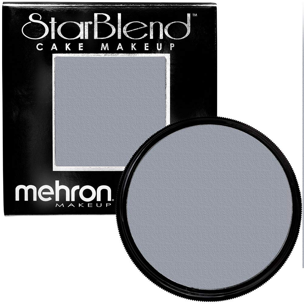 Mehron Makeup StarBlend Cake Makeup | Wet/Dry Pressed Powder | Powder Foundation | Monster Grey Face Paint & Body Paint 2 oz (56g) Beauty & Personal Care Mehron