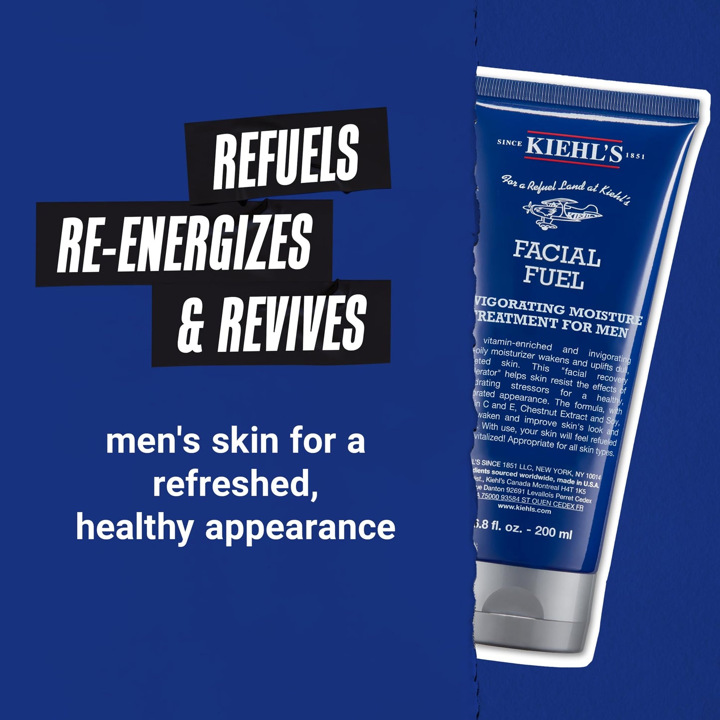 Kiehl's Facial Fuel Moisturizer, Men's Face Cream, with Vitamin C and Caffeine that Contain Antioxidants to Help Energize and Reduce Dullness Beauty and Personal Care Kiehl's