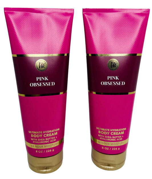 Bath & Body Works Womens Pink Obsessed Ultimate Hydration Body Cream 8 Ounces Pack of 2 Beauty & Personal Care Bath & Body Works