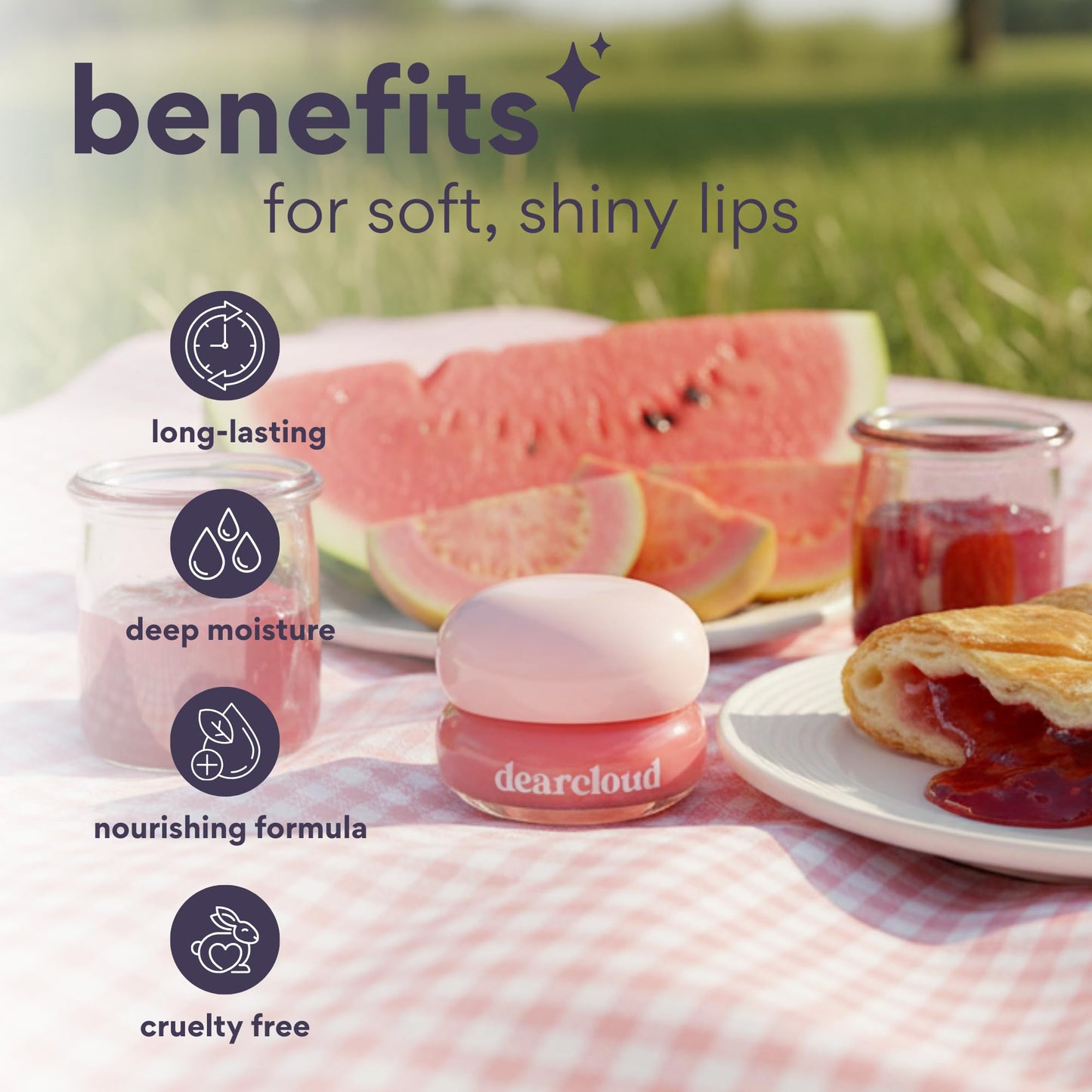 dearcloud Dewy Lip Jam - Lip Balm with Vitamin E (Guava) Beauty and Personal Care dearcloud
