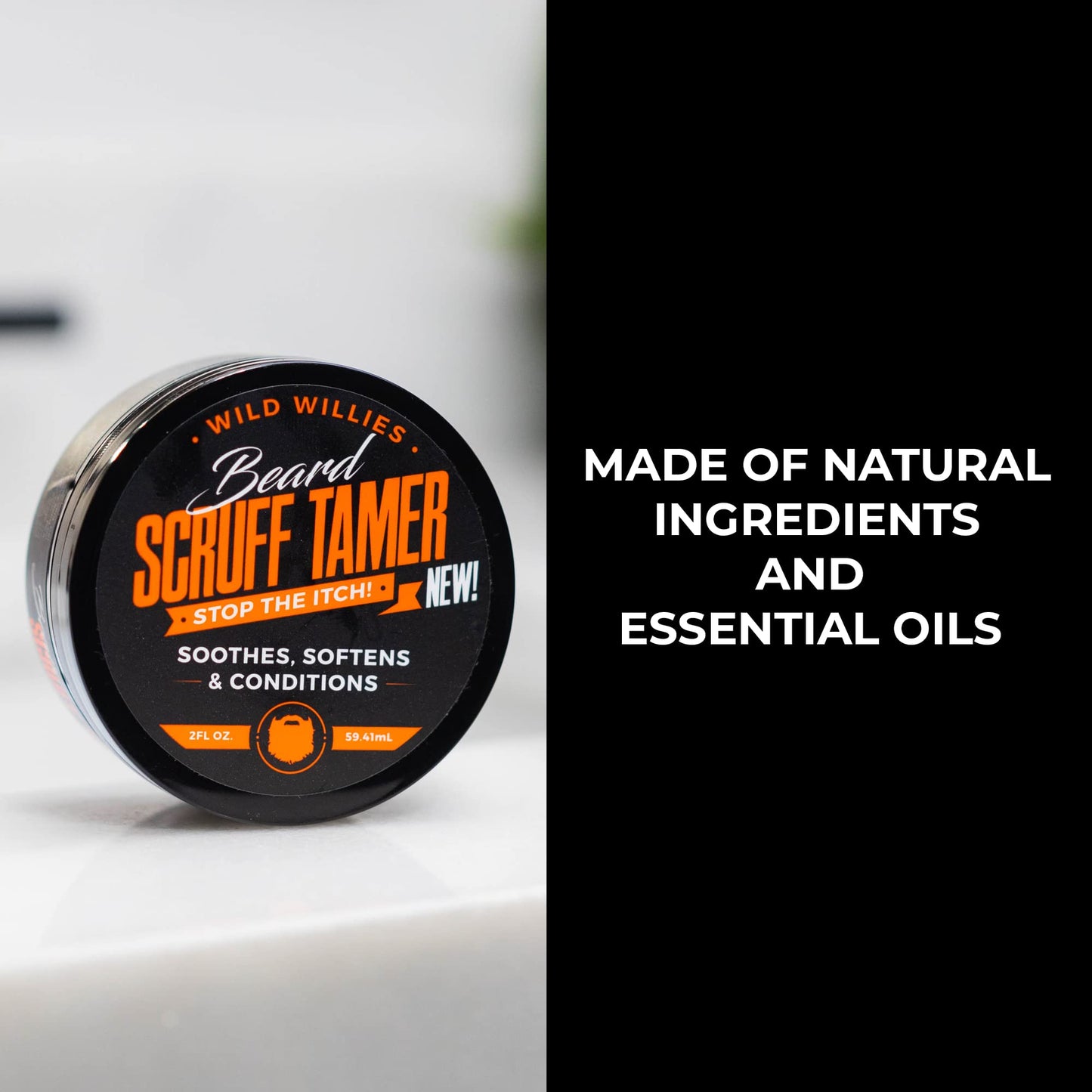 Wild Willies Beard Cream - Scruff Tamer for Short Beards & Stubble, Soothes & Nourishes with Green Tea Extract & Aloe Vera Gel Beauty and Personal Care Wild Willies