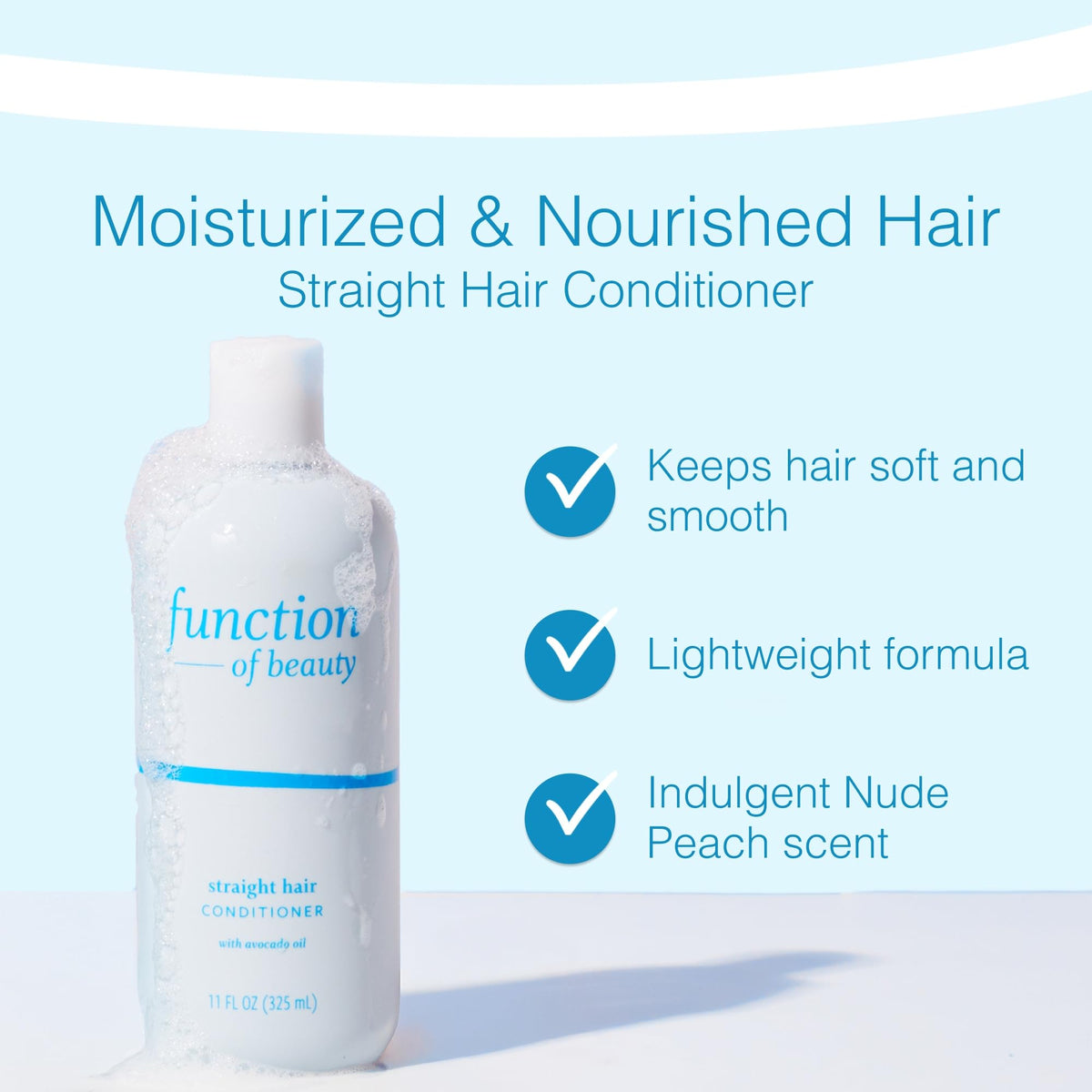 Function of Beauty Straight Hair Conditioner - Anti-Frizz Hair Care, 2-Pack
