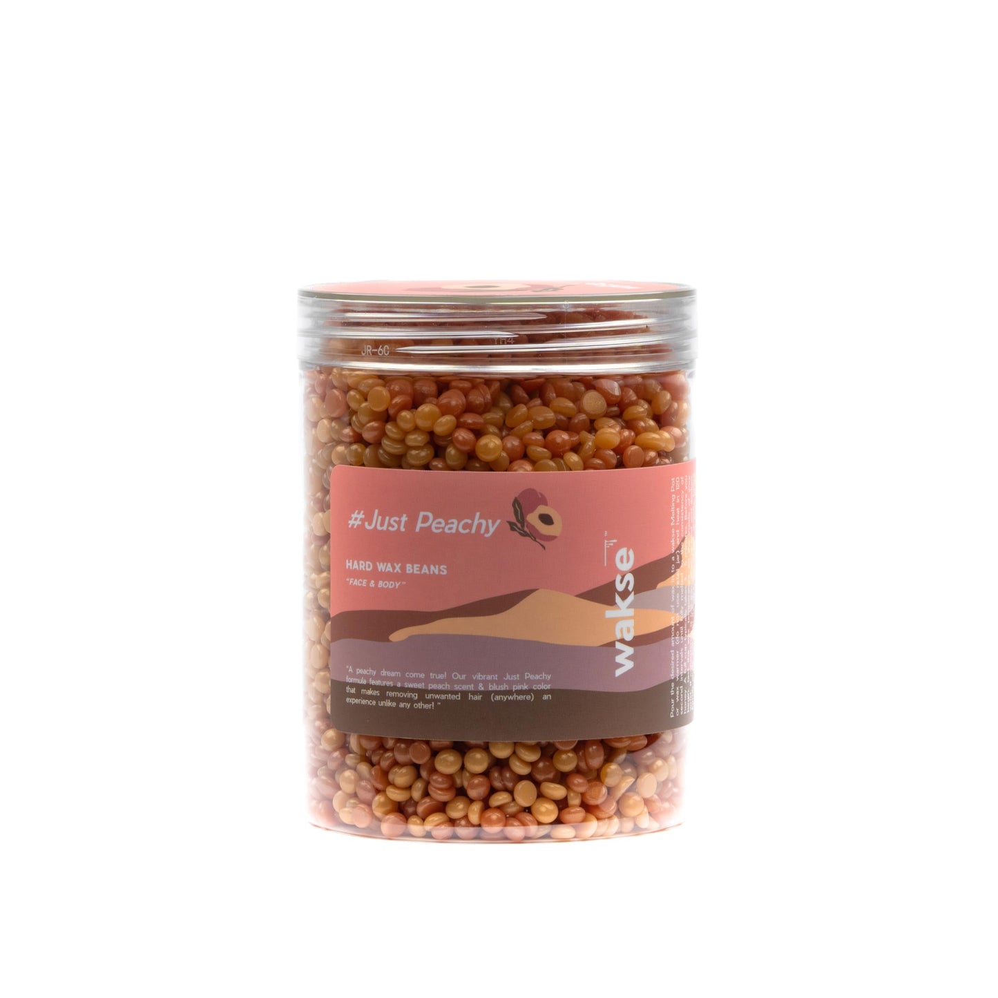 wakse Just Peachy Hard Wax Beans, For Face and Body Hair Removal, Peach Scented, 12.8oz Beauty and Personal Care wakse