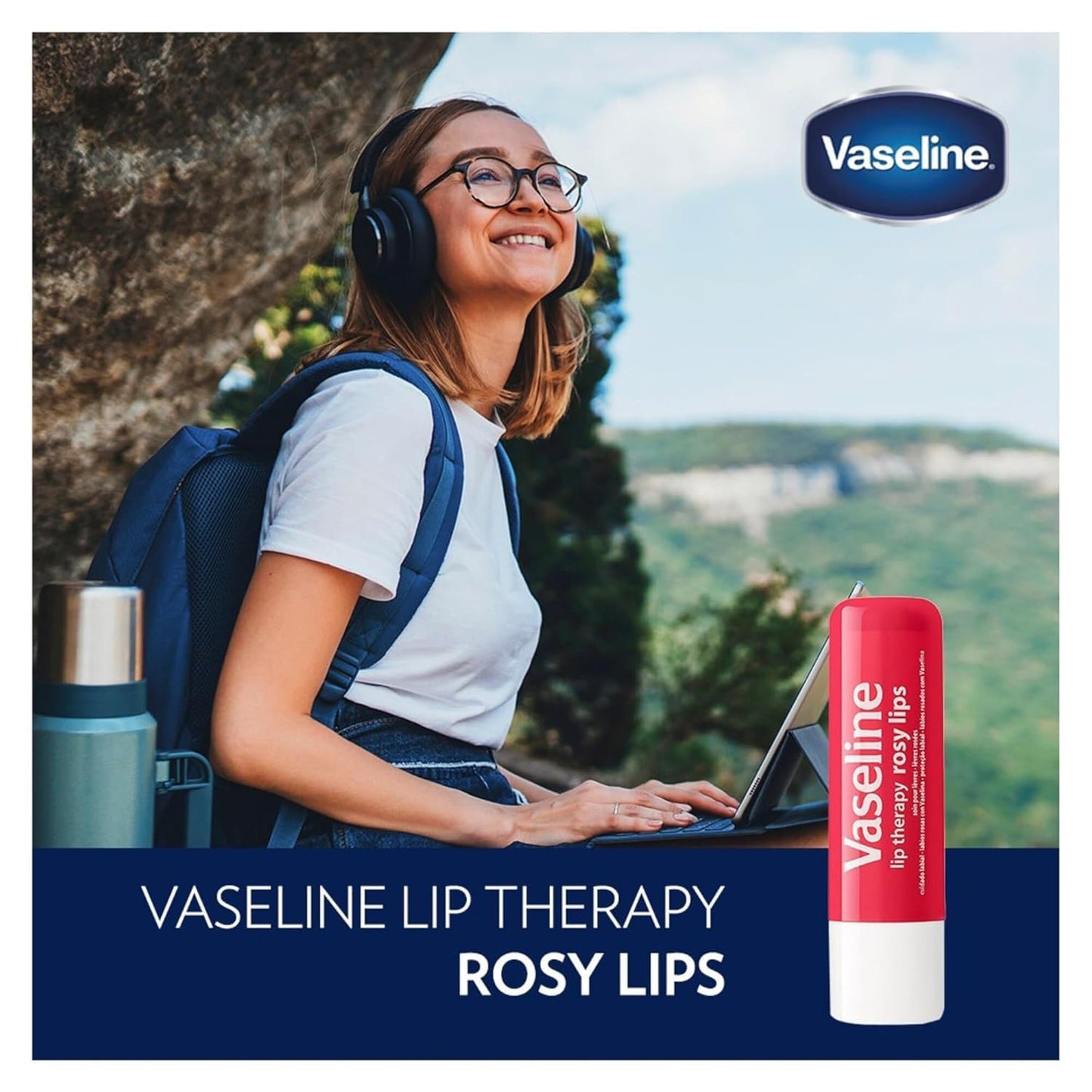 Vaseline Lip Therapy Rosy Lips 8-Pack - Moisturizing Lip Balm, Tinted, 0.16 Oz Ea Beauty and Personal Care Vaseline