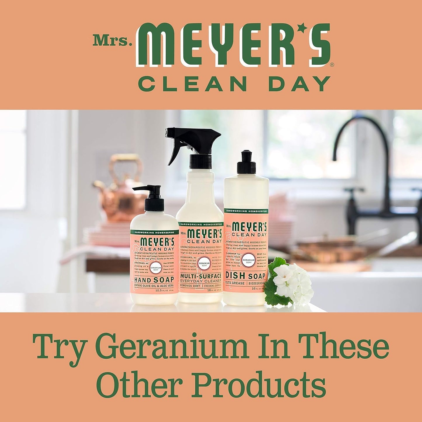 Mrs. MEYER'S Clean Day Liquid Hand Soap Geranium 12.5 Fl Oz (Pack of 1) Beauty & Personal Care Mrs. MEYER'S