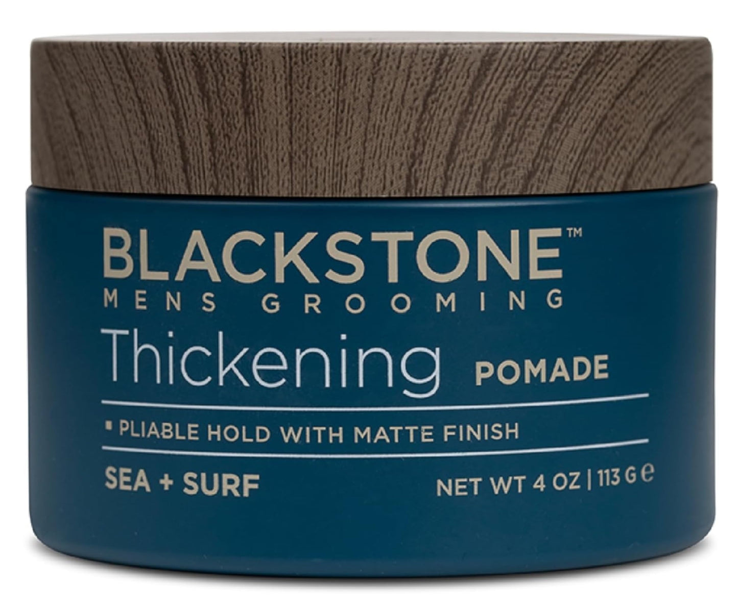Blackstone Men's Grooming Hair Thickening Pomade - Pliable Hold with Matte Finish | Paraben & | Sea + Surf Scent (4 Oz) Beauty & Personal Care Blackstone