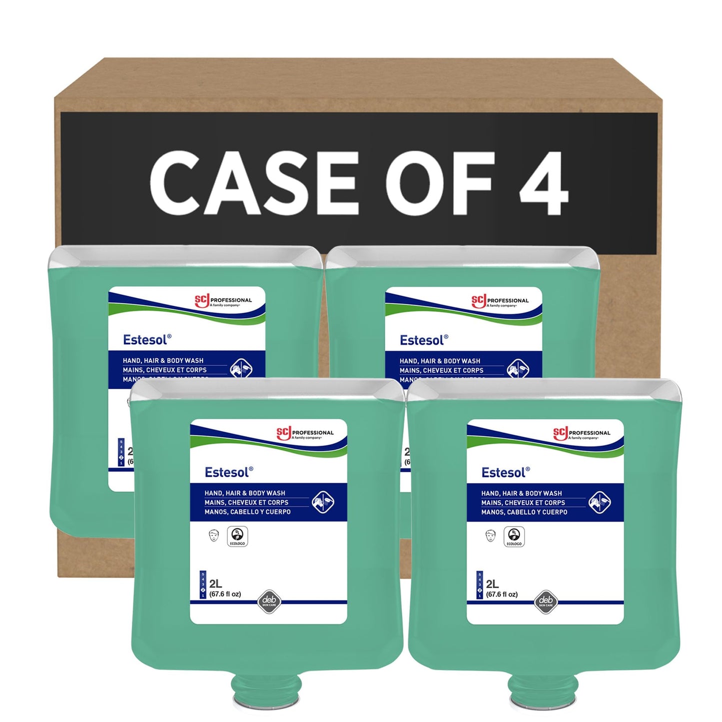 SC Johnson Professional Estesol Hand, Hair & Body Cleaner, 2 Liter Cartridge, 4 Count, for Professional Use Only Beauty & Personal Care SC Johnson Professional