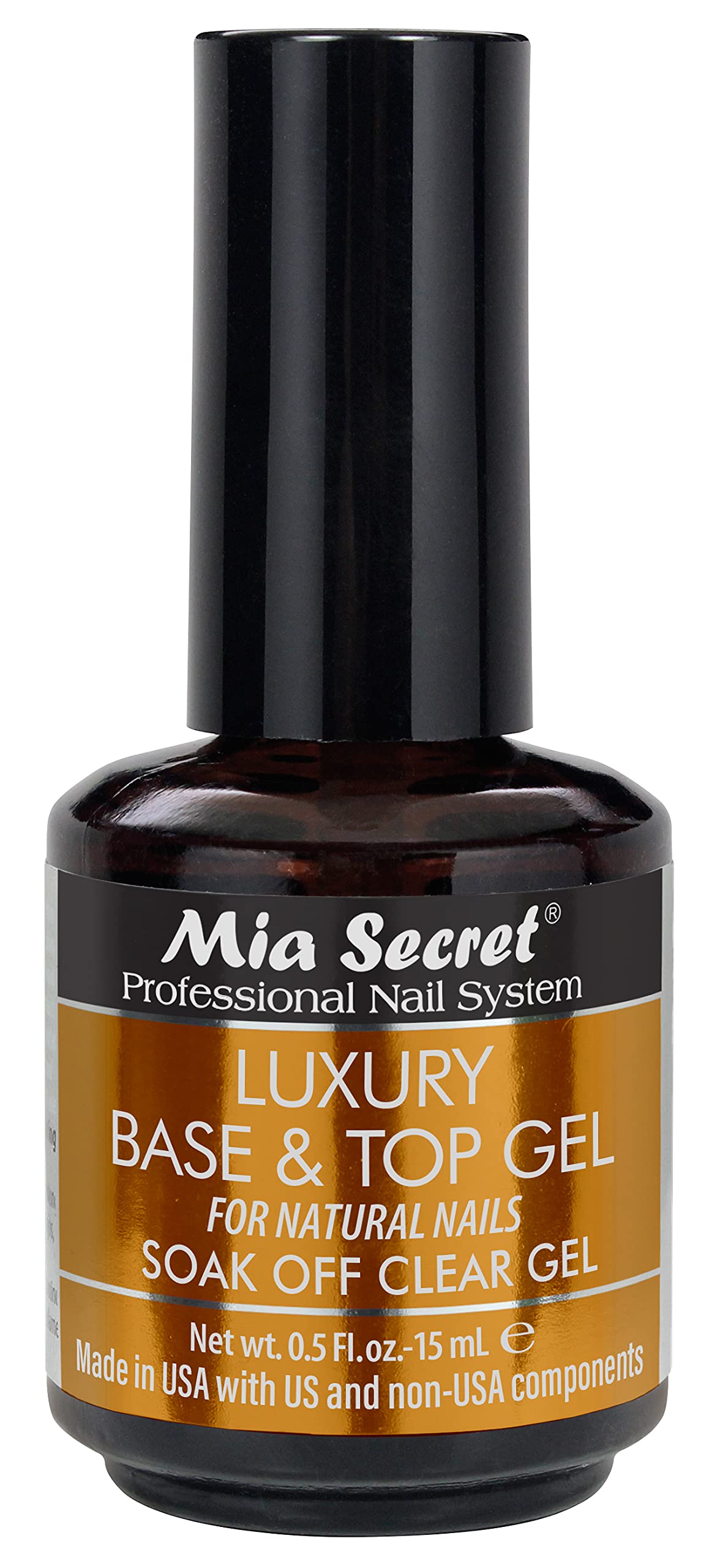 Mia Secret Luxury Base and Top Coat - Clear Gel Polish - 15ml - High Gloss - Gelux Compatible Beauty & Personal Care Mia Secret
