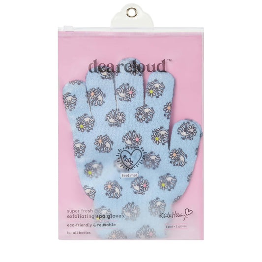 Keith Haring Exfoliating Spa Gloves - Body Scrubber (Super Fresh) Beauty and Personal Care dearcloud