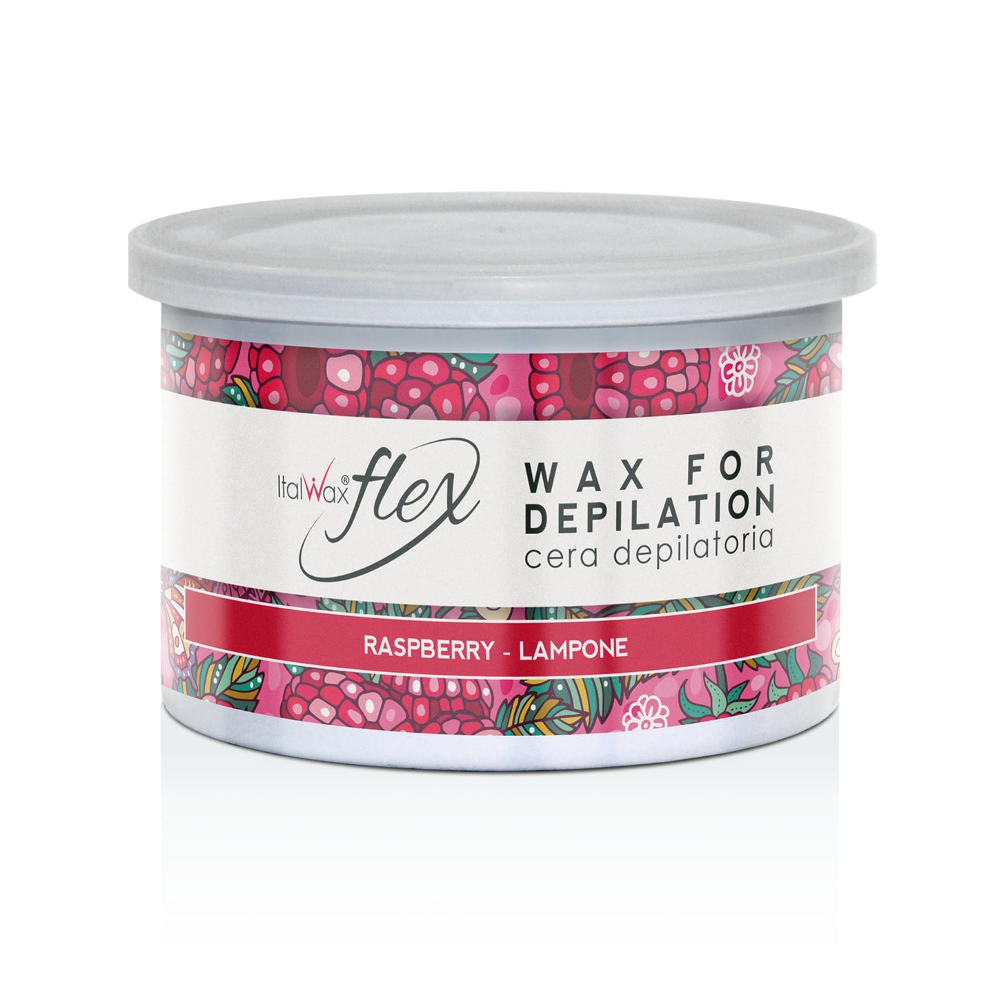 Italwax Flex Raspberry - 14oz (397 g) - Soft wax tin for hair removal - Uncented - Liposoluble syntetic formulation - Ideal for waxing all body area Beauty and Personal Care Italwax