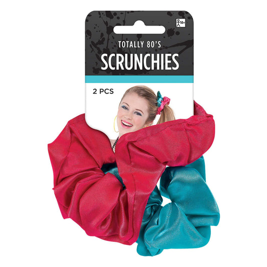amscan Scrunchies Hair Tie, Pink/Green, 5.6" x 4", 1 Set