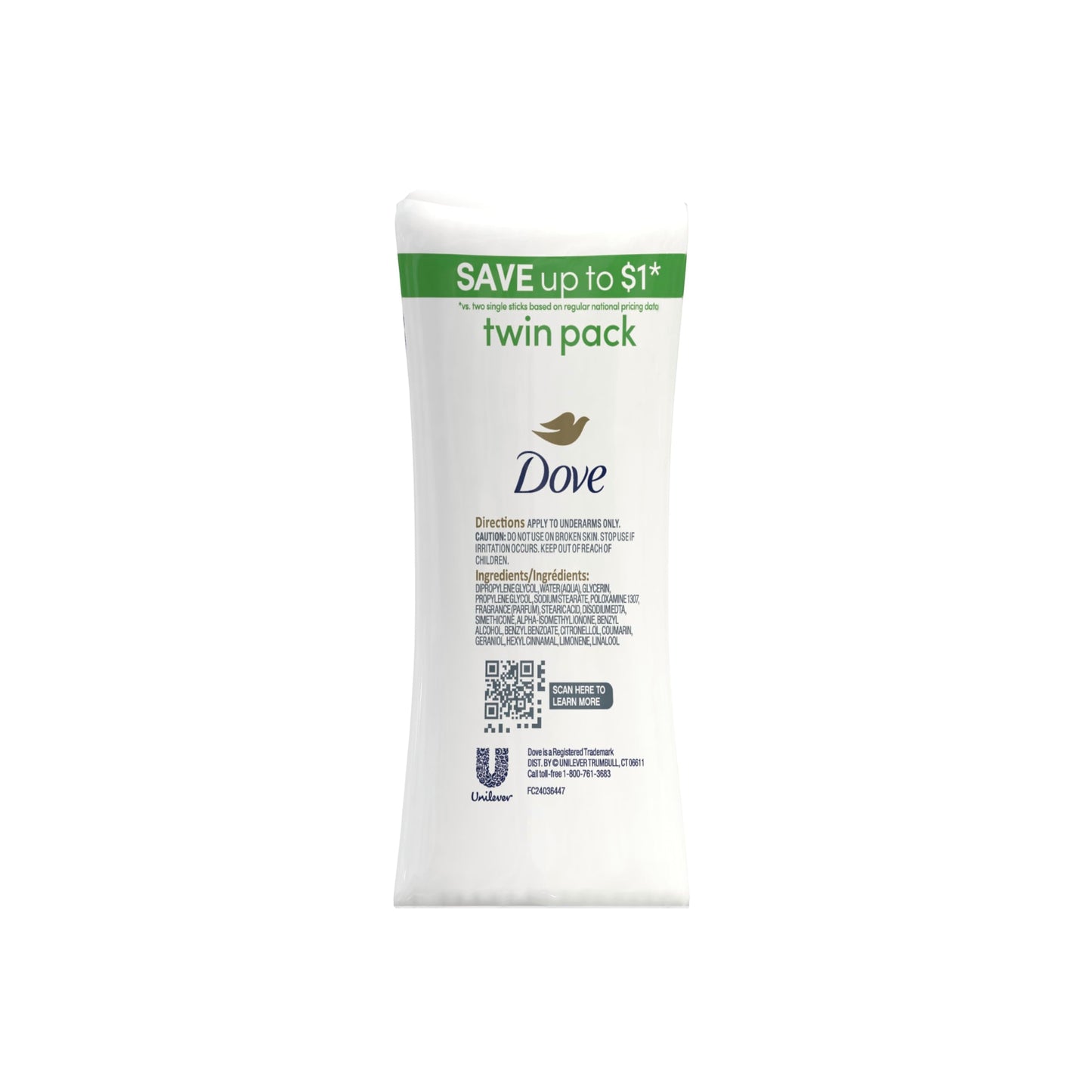 Dove Deodorant for Women 2 Count Cucumber & Green Tea Moisturizers Aluminum Free Deodorant with 24-hour Odor Protection 2.6 oz Beauty and Personal Care Dove
